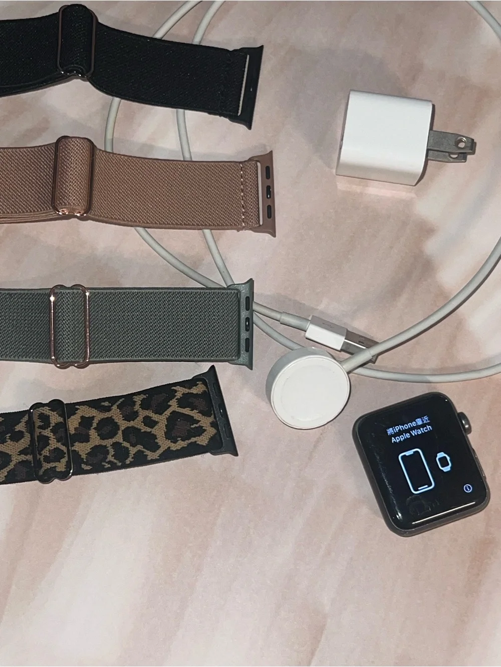 Apple Watch (Black) series 3 with Sport Loop Bands